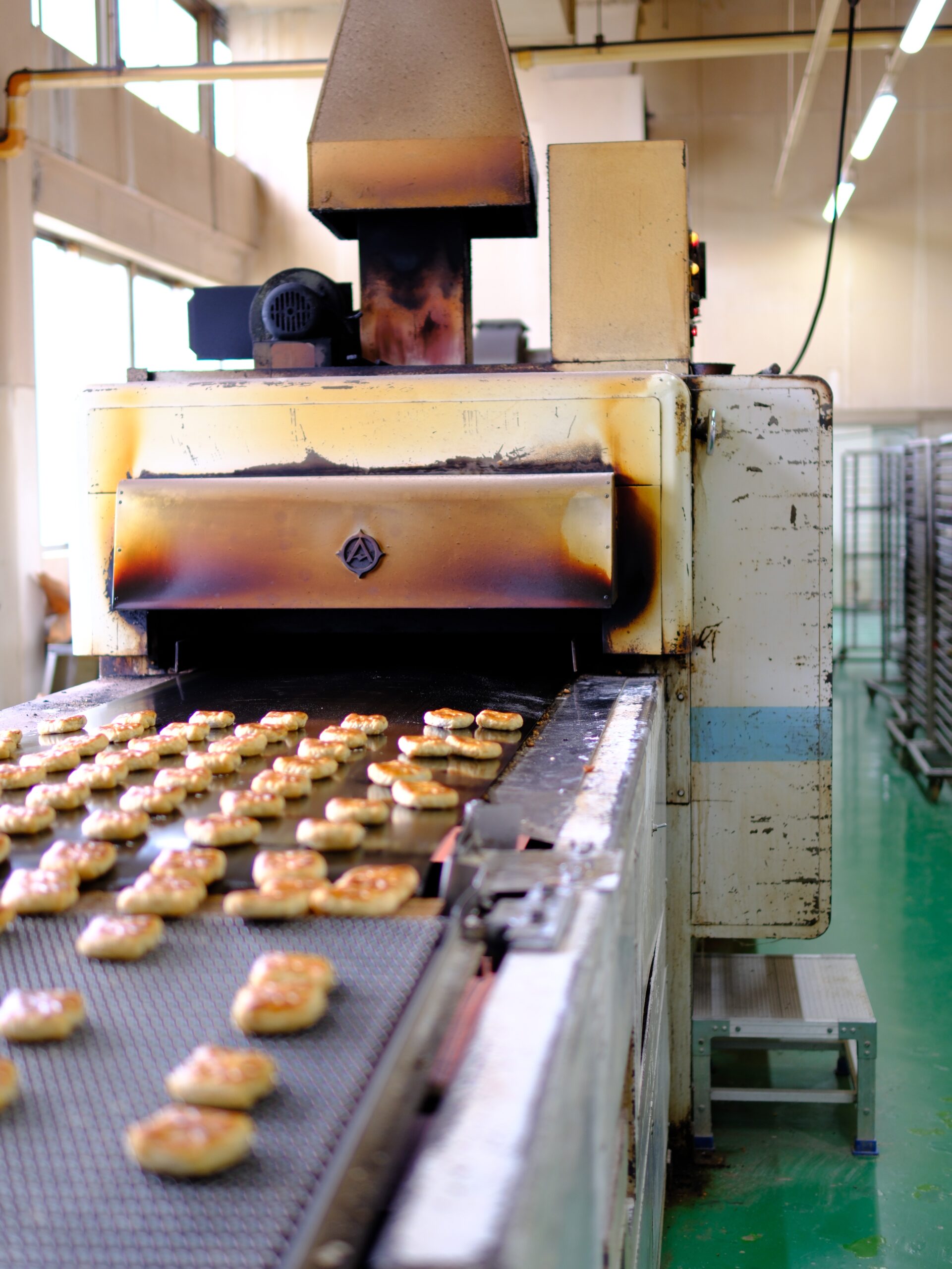 オーブンから焼き上がって出てくるリップルパイ